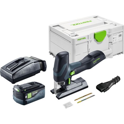 Seghetto alternativo a batteria Festool PSC-E 18 EB-Basic 18 V 40 mm + 1x batteria 5,0 Ah + caricabatterie + Systainer (1/5)