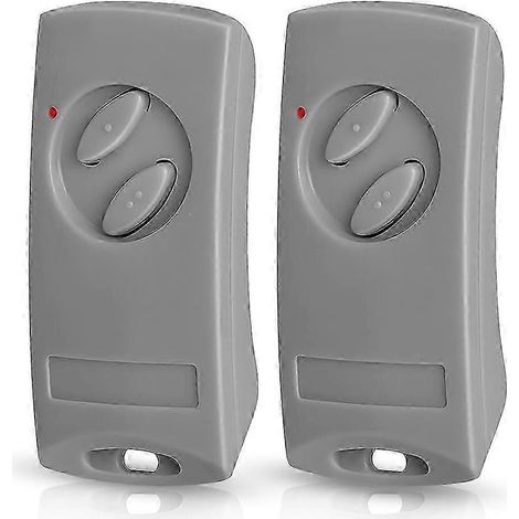 Lot de 2 télécommandes pour ouvre-porte de garage compatibles avec les modèles EcoStar RSE2-433, RSC2-433 et RSZ1-433 (émetteur portatif 433 MHz). (1/5)