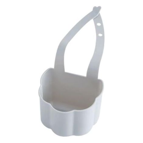 Panier égouttoir d'évier Évier de cuisine vidange savon porte-éponge salle de bain panier de rangement sac support de robinet évier réglable (Gris) (1/4)