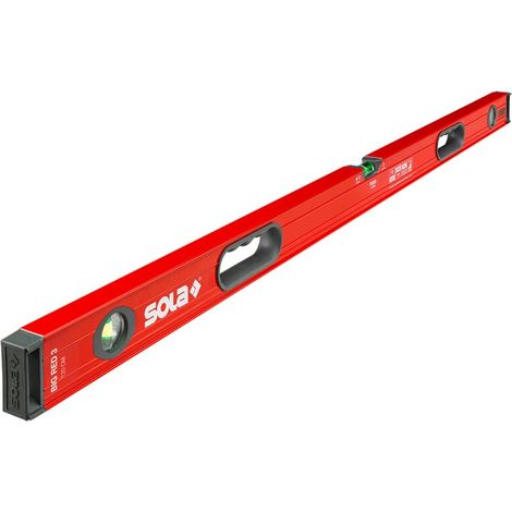Aluminium Wasserwaage BIG RED 3 mit Handgriffen SOLA® 120cm
