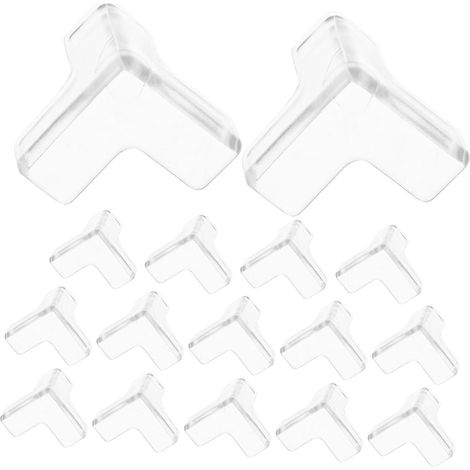 16 protège-coins pour meubles, PVC, transparent, pour tables (1/5)