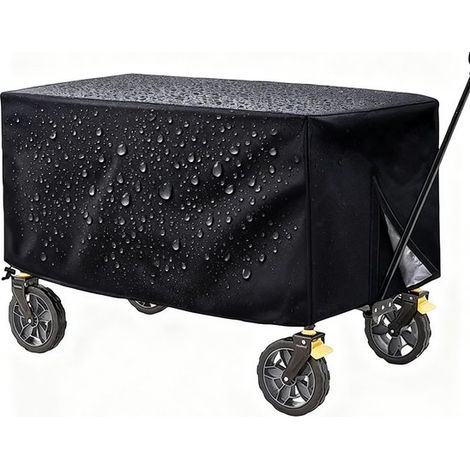 Telo di copertura antipioggia per carrello Dailygoods, impermeabile, resistente ai raggi UV, all'abrasione e agli strappi. Dimensioni: 97 x 61 x 56 cm. (1/5)