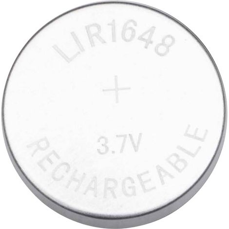 Akyga AKY1964 Batteria ricaricabile a bottone LIR 1648 Li-Ion 80 mAh 3.7 V 1 pz.