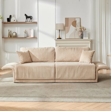 Canapé en tissu minimaliste et moderne, convertible et multifonctionnel – Canapé-lit confortable pour salons, bureaux et studios, canapé-lit double pliable idéal pour les petits appartements (1/4)