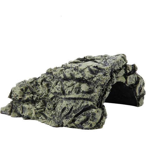 Fish Hiding Cave Aquarium Turtle Reptile Basking Hide Habitat Décoration Ornement (Grand)