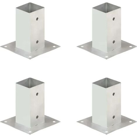 Boulons d'ancrage de colonne, 4 pièces, métal galvanisé, 71 mm (1/5)