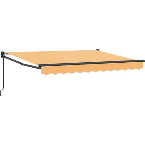 Store banne rétractable, couleur sable, 3 x 2 mètres, 100% polyester et aluminium. (1/5)