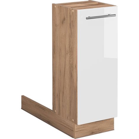 Isola cucina Fame-Line, Bianco lucido, 30 cm senza piano di lavoro, Vicco