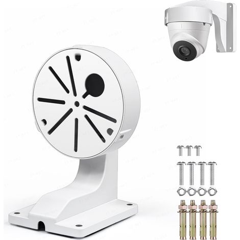 Boîte de jonction avec Support pour caméra de sécurité – Boîtier métallique Gestion des câbles – Revêtement Poudre Solide – Compatible caméra dôme CCTV – Aluminium Durable (1/5)