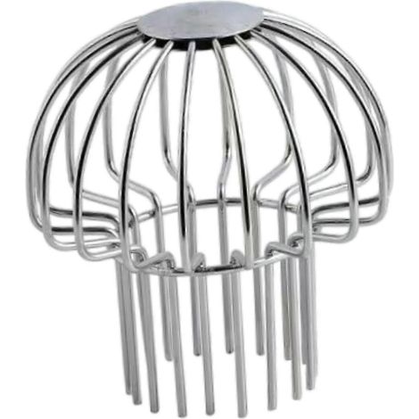 Dachrinnenschutz, kompatibel mit Fallrohren, Fallrohrschutz aus Edelstahl, Laubfilter, Dachrinnenfilter – gut (1/5)
