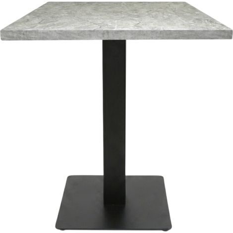 Table intérieure TOURMALINE 70x70 cm avec le pied IRON black plat