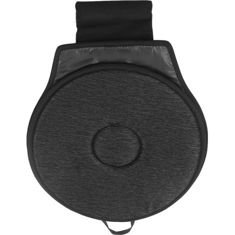 Coussin de siège auto portable, doux et respirant, pivotant à 360°, pour personnes âgées et femmes enceintes (noir). (1/5)