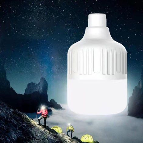 Lampe secours - 1 pièce, Ampoule LED 80W - Rechargeable USB blanc chaud - Pour jardin barbecue camping Cuneary (1/5)