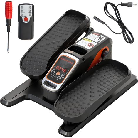 SPORTNOW mini elíptica eléctrica con 12 velocidades, modo manual y automático, control remoto, pantalla led, silencioso y portátil, negro