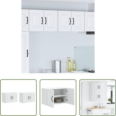 vidaXL Küchenorganisation -  Küchenschrank Kalmar 2 pcs Weiß 60 x 31 x 40 cm Holzwerkstoff (1/5)