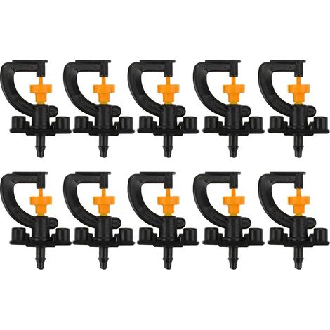 (10 pièces) Arroseur à micro-buse rotative à 360° type G pour jardin, serre et irrigation goutte à goutte. Atomisation pour pelouse, fleurs et plantes. (1/4)