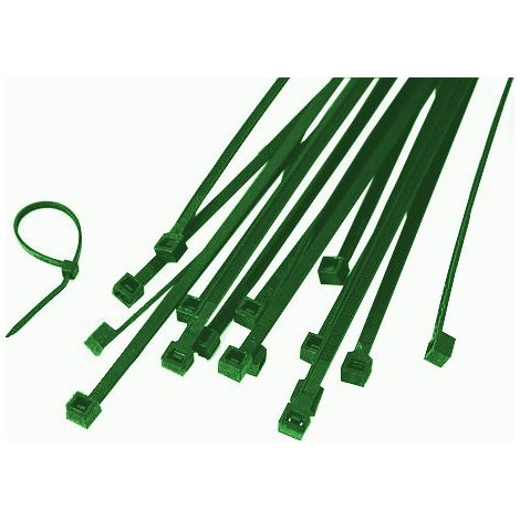 Colliers de serrage verts 200 x 4,8 italiens (1/5)