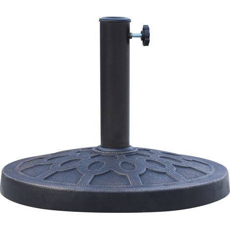 Base per Ombrellone Rotondo per Pali da Ø38 e Ø48 mm, in Resina e Acciaio, Ø45 cm, Bronzo