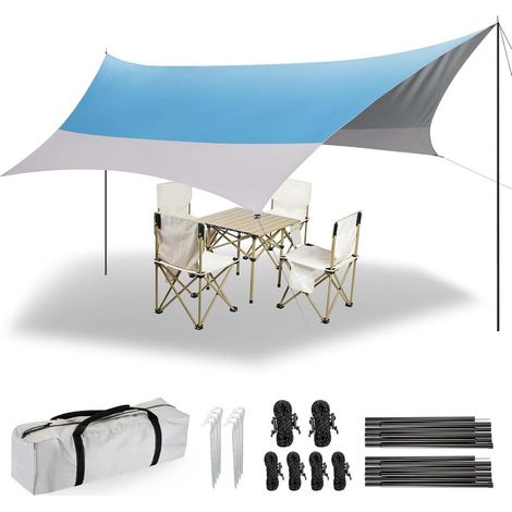 Forceatt Zeltplane 3,7  4,3 m Tarp Ultraleicht Wasserdicht Camping Wandern (1/5)