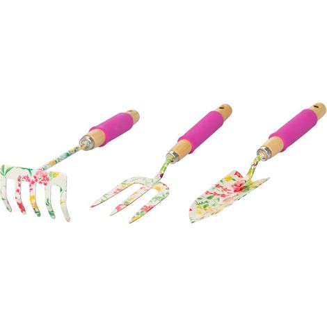 Werkzeugsatz Strend Pro, Garten, 3-teilig, Blumendruck, Ladies line (1/5)
