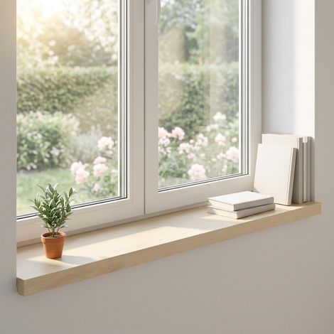 Appuis de fenêtre 2 pc Blanc 70 x 25 x 2 cm (1/5)