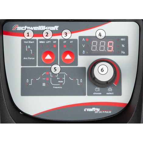 Schweißkraft Tragbarer WIG DC Inverter CRAFT-TIG 201 DC P PULSE Set, 1074201SET
