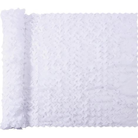 Camouflage netting, canopy, 2 x 2 m, suitable for camouflage, hunting, garden decoration, parasol (white) (1/5)