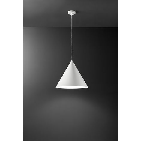 Suspension En Métal Et Aluminium Thermolaqué, Série 10S48408, Couleur Blanc Mat, Culot E27, Hauteur Réglable - Perenz, Luminaire Moderne.