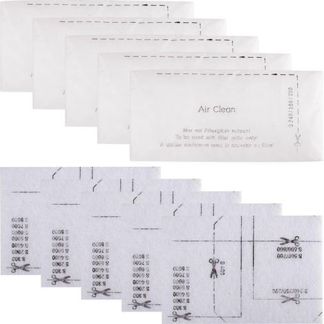 5-teiliges Filter- und Motorschutzfilter-Austauschset für Miele C1, C2, C3, S241, S290, S300i, S500, S700, S2, S4, S6, S5, S8 Serien. (1/5)