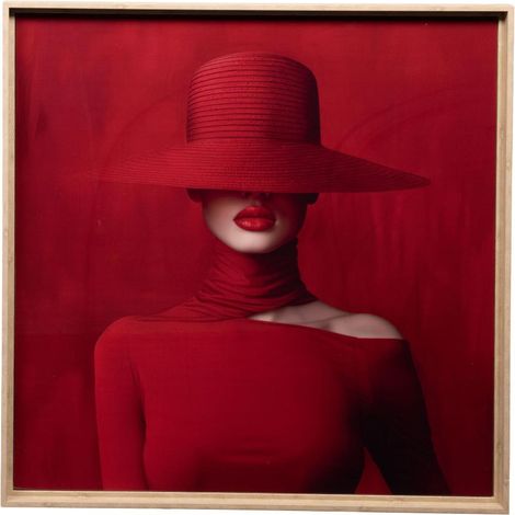 Amadeus - Toile Sharon rouge 80x80 cm