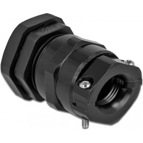 DELOCK PRESSE-ÉTOUPE PG21 AVEC DÉCHARGE DE TRACTION ET PROTECTION ANTI-COURBURE - NOIR 60359