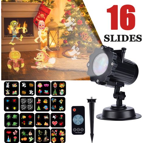 Projecteur LED, lumières décoratives de Noël pour l'extérieur et l'intérieur, LED rotative étanche (1/5)