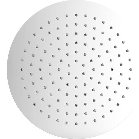 Pommeau de douche en acier inoxydable - Douche économique en eau, pommeau de douche rond de 20 cm, pommeau de douche effet pluie universel, filetage 1/2 pouce, rotation à 360°, inclinaison à 30°, faci (1/5)