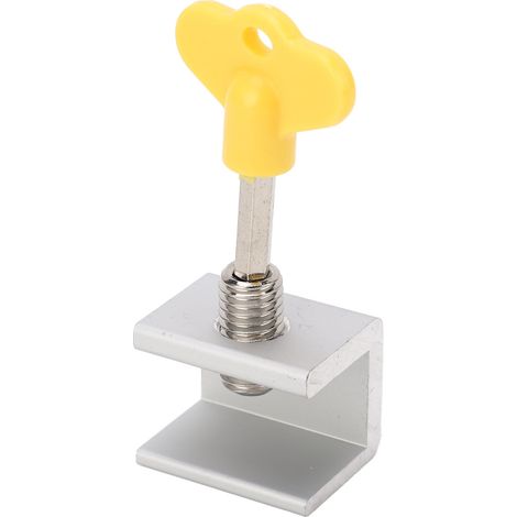Verrou de fenêtre coulissante 4 pièces en alliage d'aluminium avec butée de porte et 1 clé, sécurité enfant (1/5)