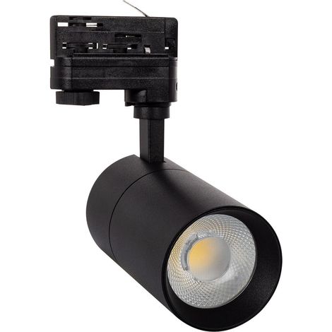 Faretto LED Binario Trifase 20W Regolabile Mallet CCT Selezionabile Nero Nero (1/5)