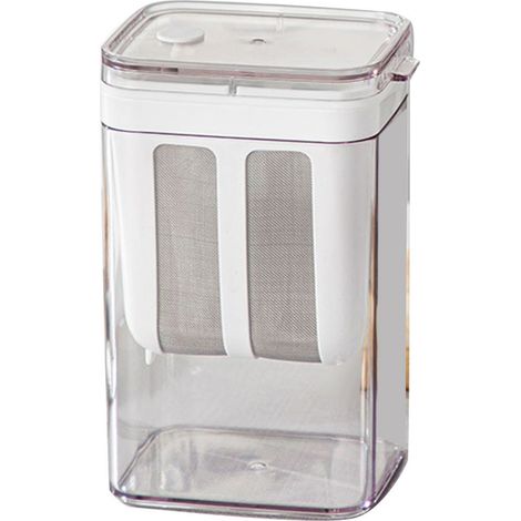 Passoire à yaourt avec sac filtrant à mailles ultra-fines et couvercle transparent, multifonctionnelle.