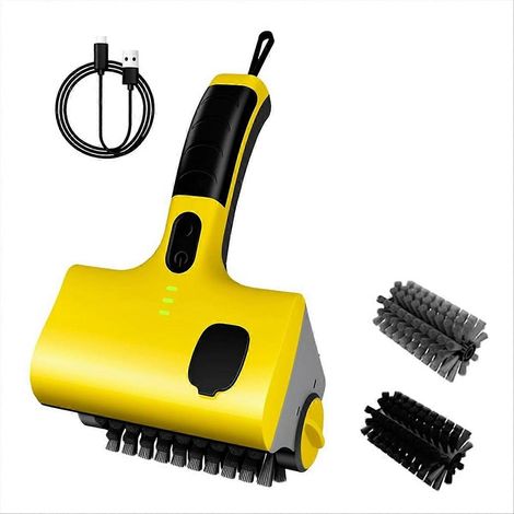 Rouleau de nettoyage motorisé en acier inoxydable 304 pour éliminer les résidus alimentaires brûlés. Brosse de nettoyage rotative à 360° avec poils de rechange. (1/5)