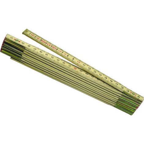 Metrica - Cinta métrica de madera 2 m decimal roja - 23110 (1/2)