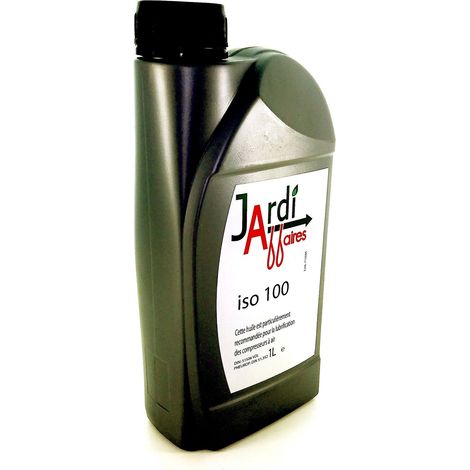 Huile professionnelle compresseur à piston ISO 100 Jardiaffaires 1 litre