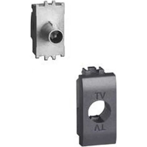BTICINO L4202P10N - Presa coassiale passante terminale, attenuazione 10dB, per impianti di antenna centralizzati