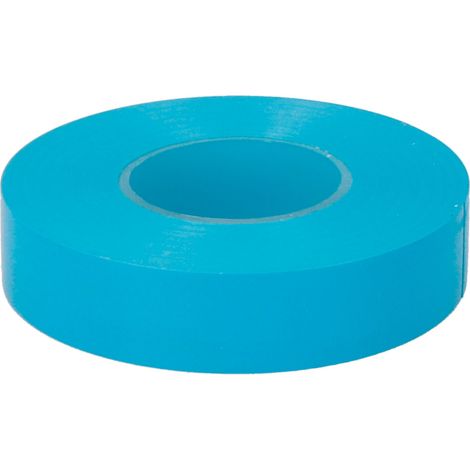 Cinta aislante eléctrica profesional pvc alta adhesión 19 mm x 33 m azul