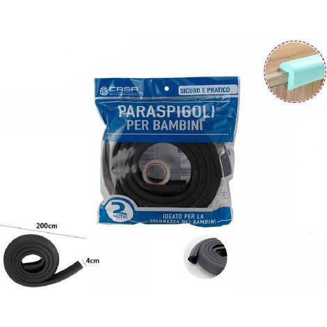 Trade Shop - PARASPIGOLIZO TAVOLO COPRISPIGOLI BAMBINI NEONATI 2 MT NERO 69632 - (1/2)
