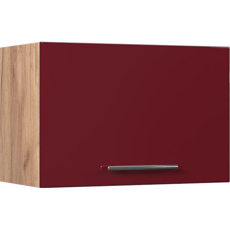 Pensile da cucina Fame-Line, Bordeaux lucido/Rovere dorato, 60 cm, Vicco (1/5)