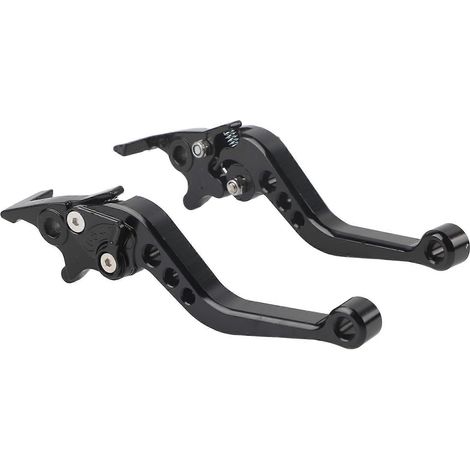 Motorrad-Kupplungs- und Bremshebel, CNC-gefräste Aluminiumlegierung, universelles Motorradzubehör, Schwarz (1/5)