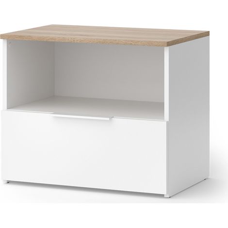 Commode Wido, Blanc/Sonoma, 60x50cm avec rabat, Vicco (1/5)