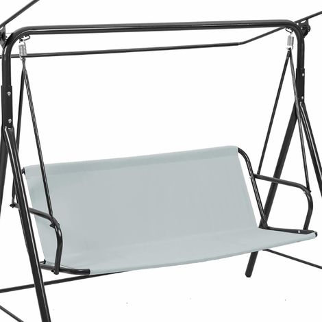 Housse de Siège de Balancelle, Toile de Balancelle Jardin, Imperméable Couverture de Siège Balançoire, Housse Coupe-Vent, de Rechange pour Chaise Extérieur (138x50x50 cm, Gris) (1/5)