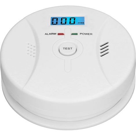 Rauchmelder mit hoher Empfindlichkeit, intelligenter Feueralarm, LCD-Anzeige, CO-Melder (1/5)