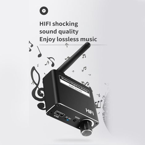 Convertisseur Audio Numérique 3 en 1 Bluetooth 5.0 avec Sorties Optique, Coaxial et 3.5mm (1/5)