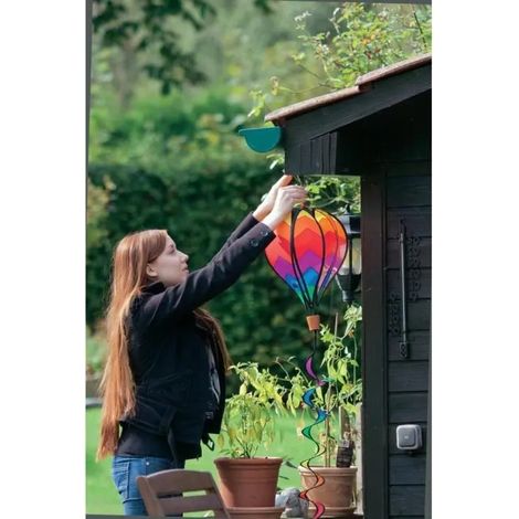 Elemento decorativo da giardino hq-invento hot air balloon sunrise resistente girevole