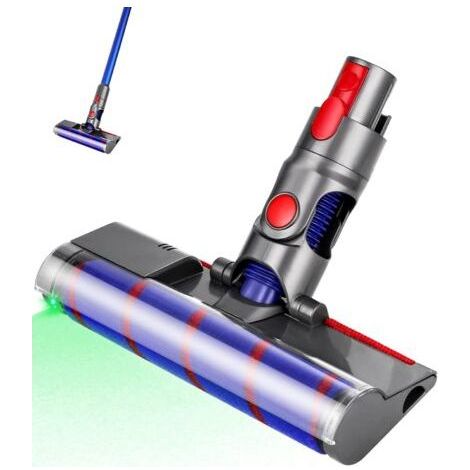 Brush Compatible with Dyson V10 V8 V7 V11 Vacuum Cleaners, Direct Drive Cleaning Head, Turbo Brush Attachment with Quick Release for Cleaning Carpets, Floors, and More